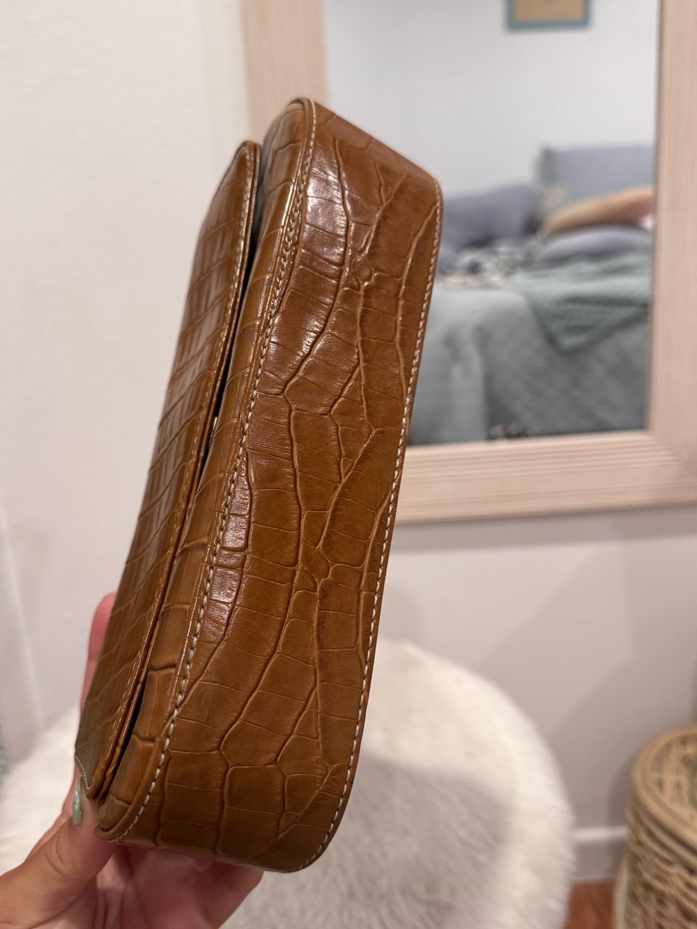 Liz Claiborne Croc-Embossed Shoulder Bag - Picture 4 of 8